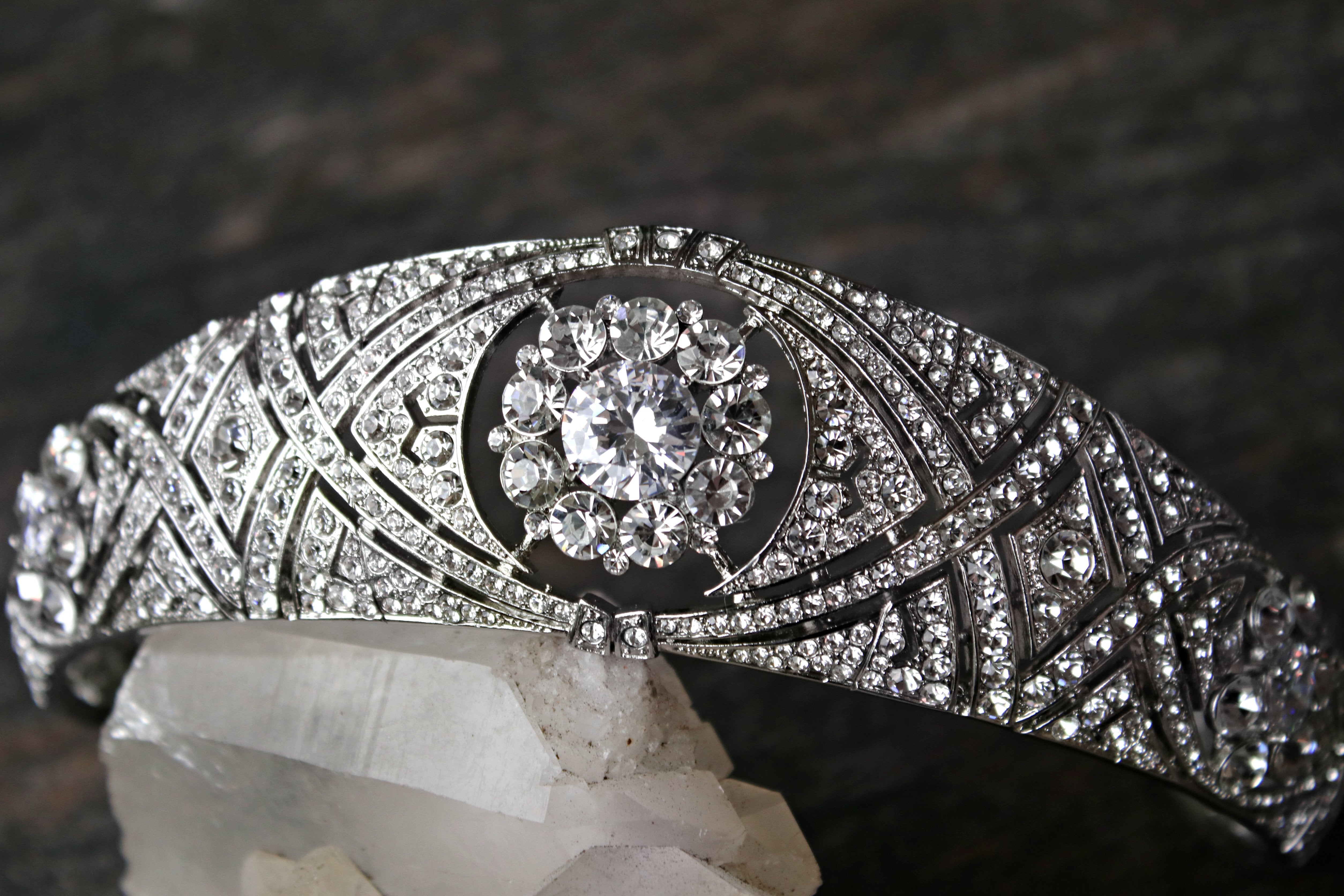 EDEN LUXE Bridal Tiaras Tiara - All Crystals MEGHAN Bridal Tiara