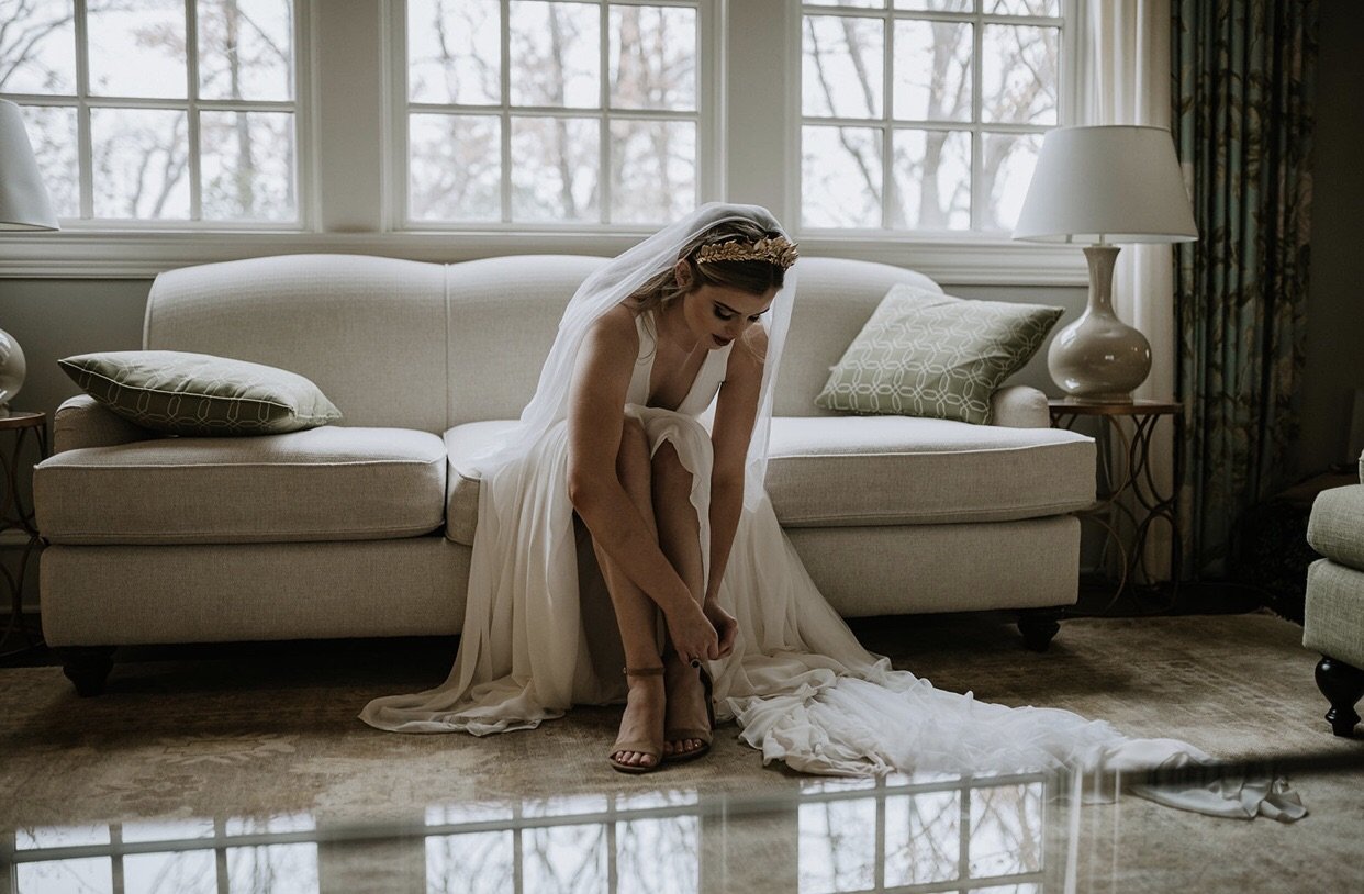 EDEN LUXE Bridal Veil CORTLAND English Net Ballet Length Drop Veil