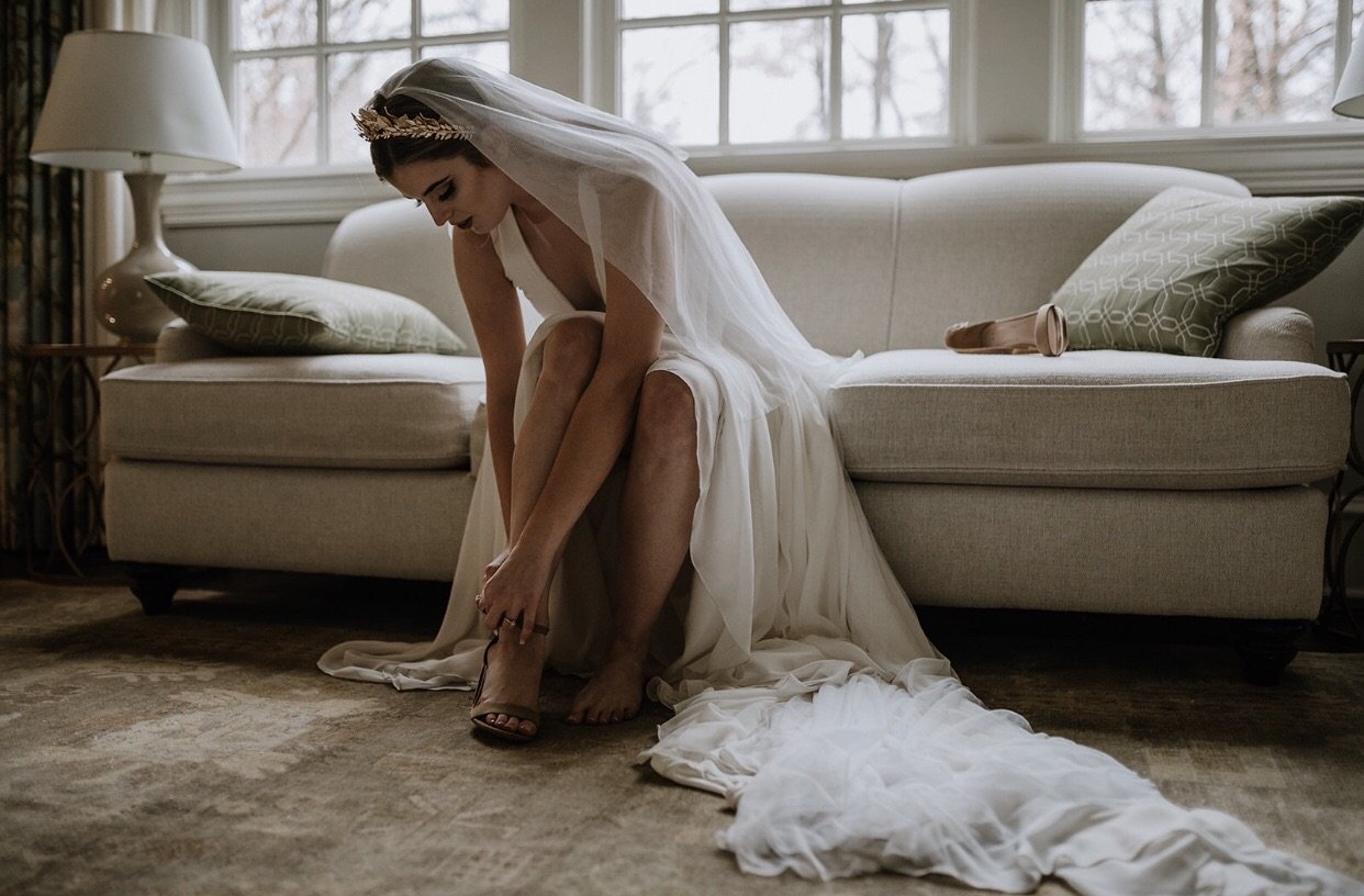 EDEN LUXE Bridal Veil CORTLAND English Net Ballet Length Drop Veil