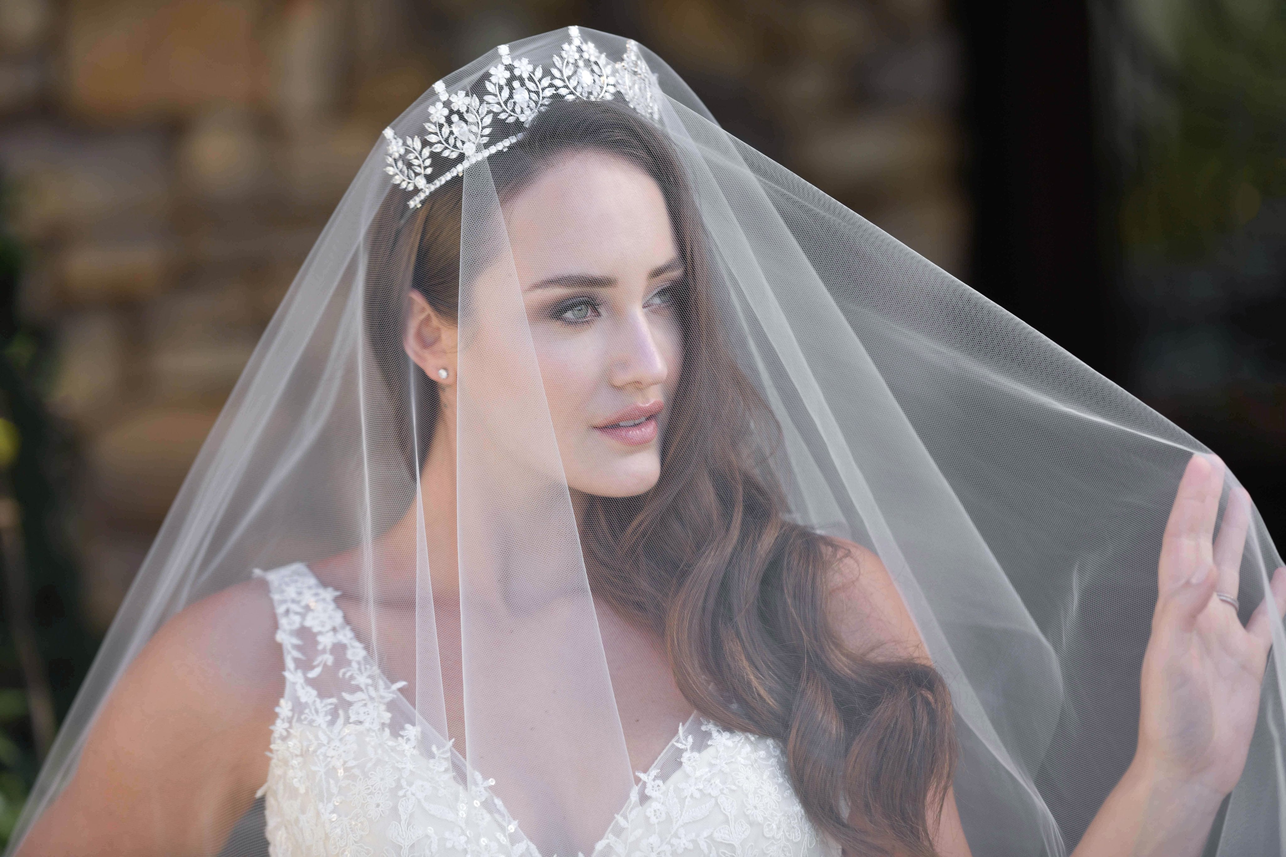 EDEN LUXE Bridal Veil GRANDE AMBRELL Extra Long Royal Cathedral Drop Veil