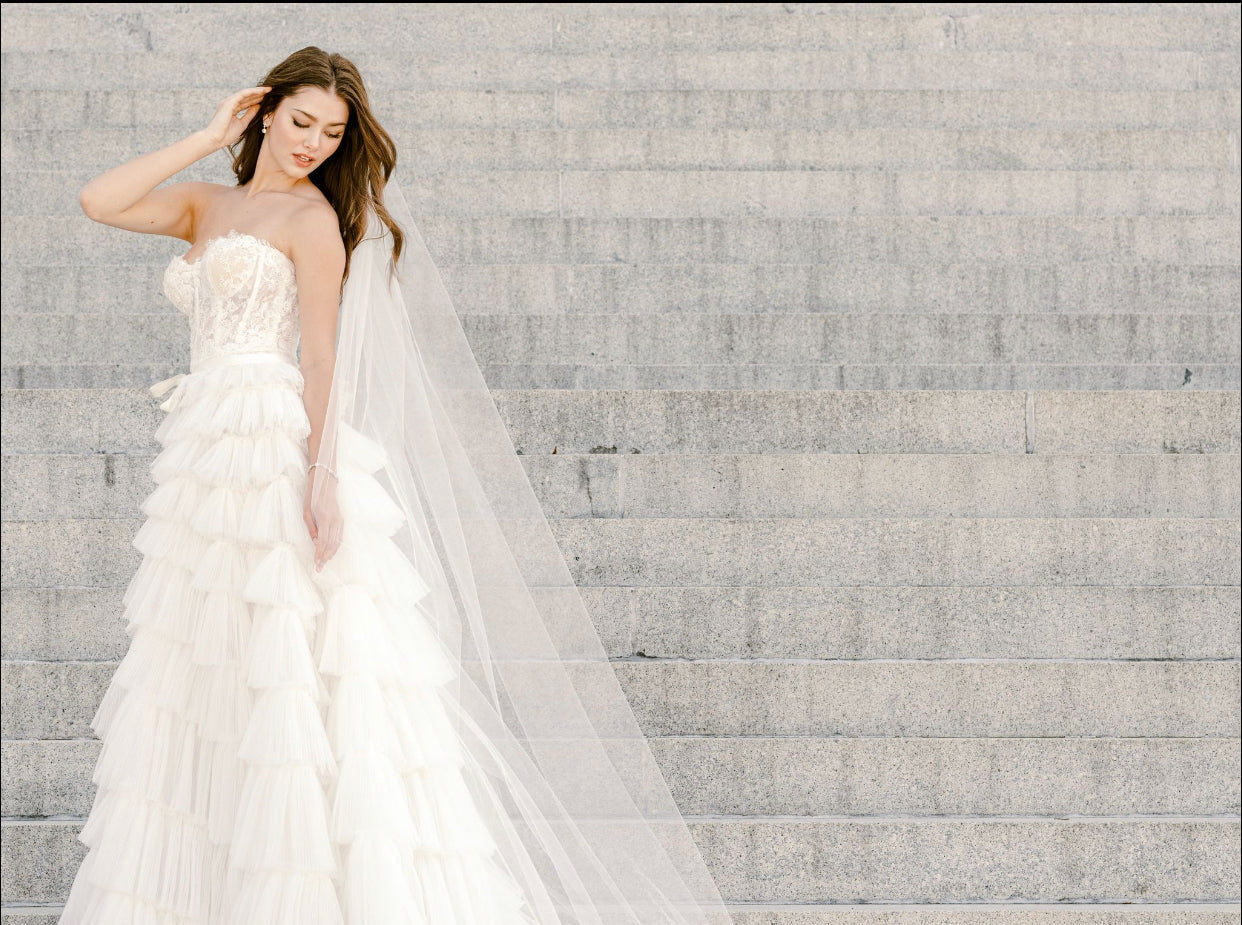EDEN LUXE Bridal Veil WILHELMINA Cathedral Bridal Veil 108 Inch
