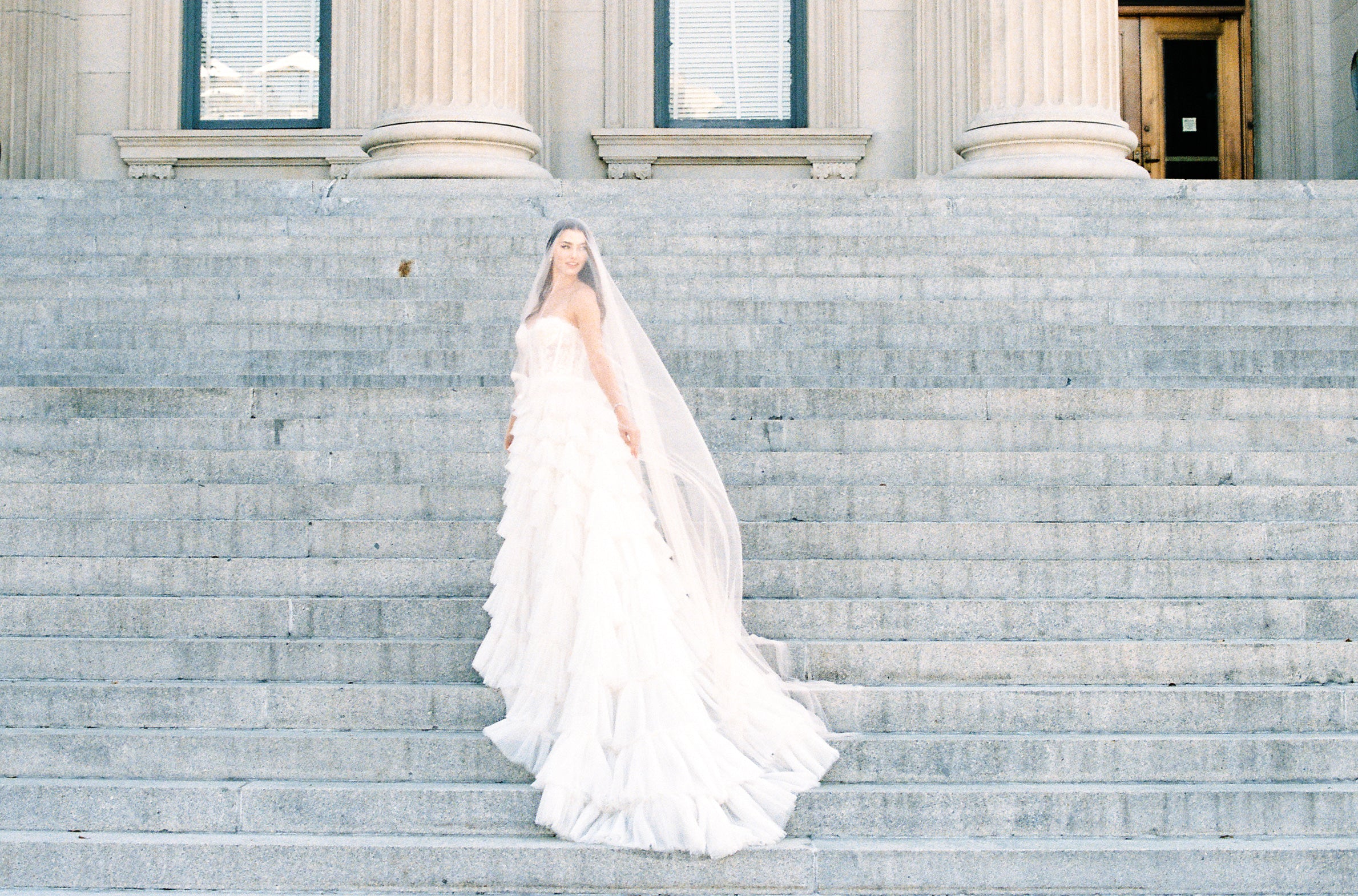 EDEN LUXE Bridal Veils Blush GABRIELLE Blush Cathedral Drop Veil