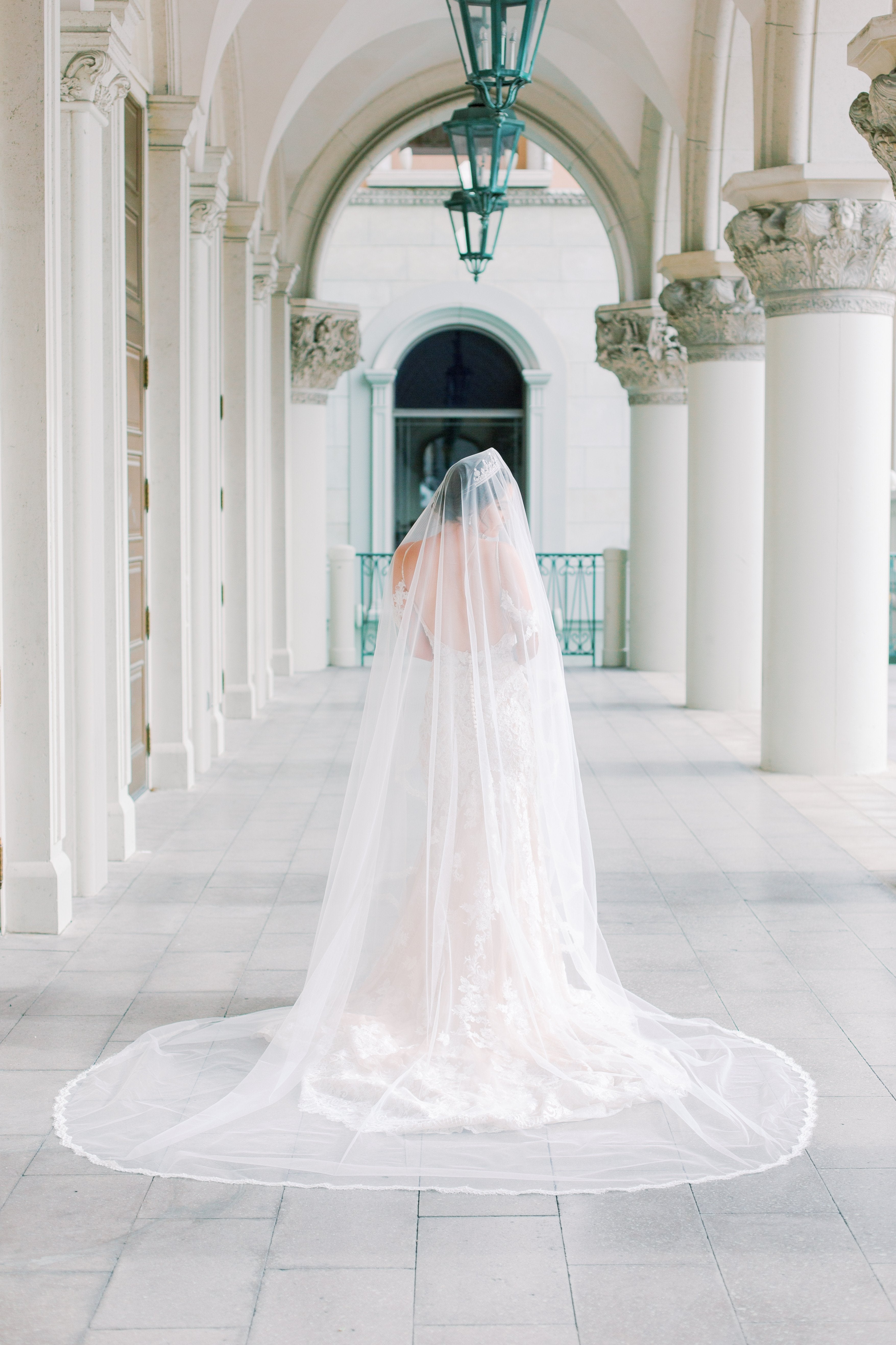 EDEN LUXE Bridal Veils LUCINDA Lace Drop Cathedral Bridal Veil