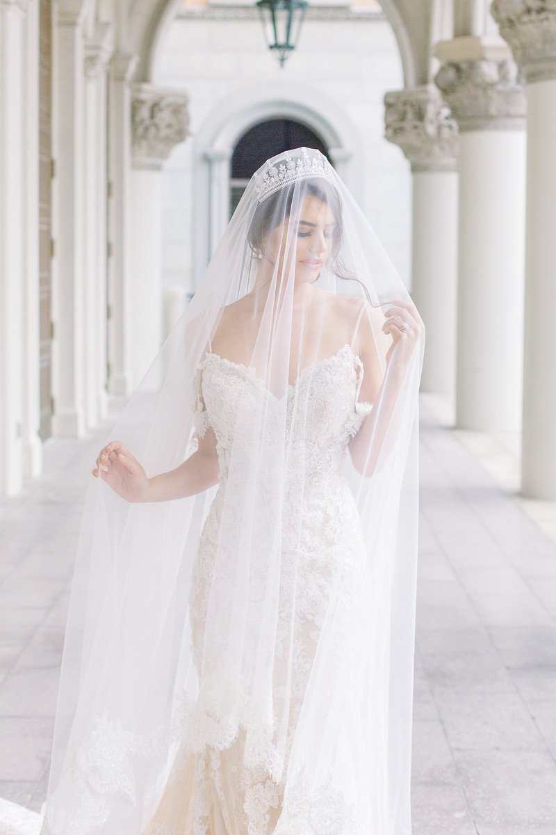 EDEN LUXE Bridal Veils PIPPA Lace Cathedral Drop Veil
