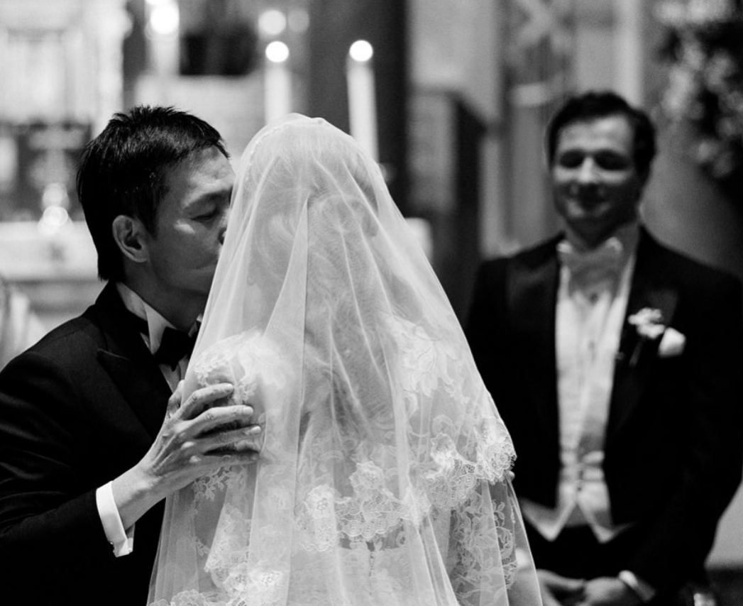 EDEN LUXE Bridal Veils Silk Tulle Chantilly Lace Drop Veil - KATE Veil