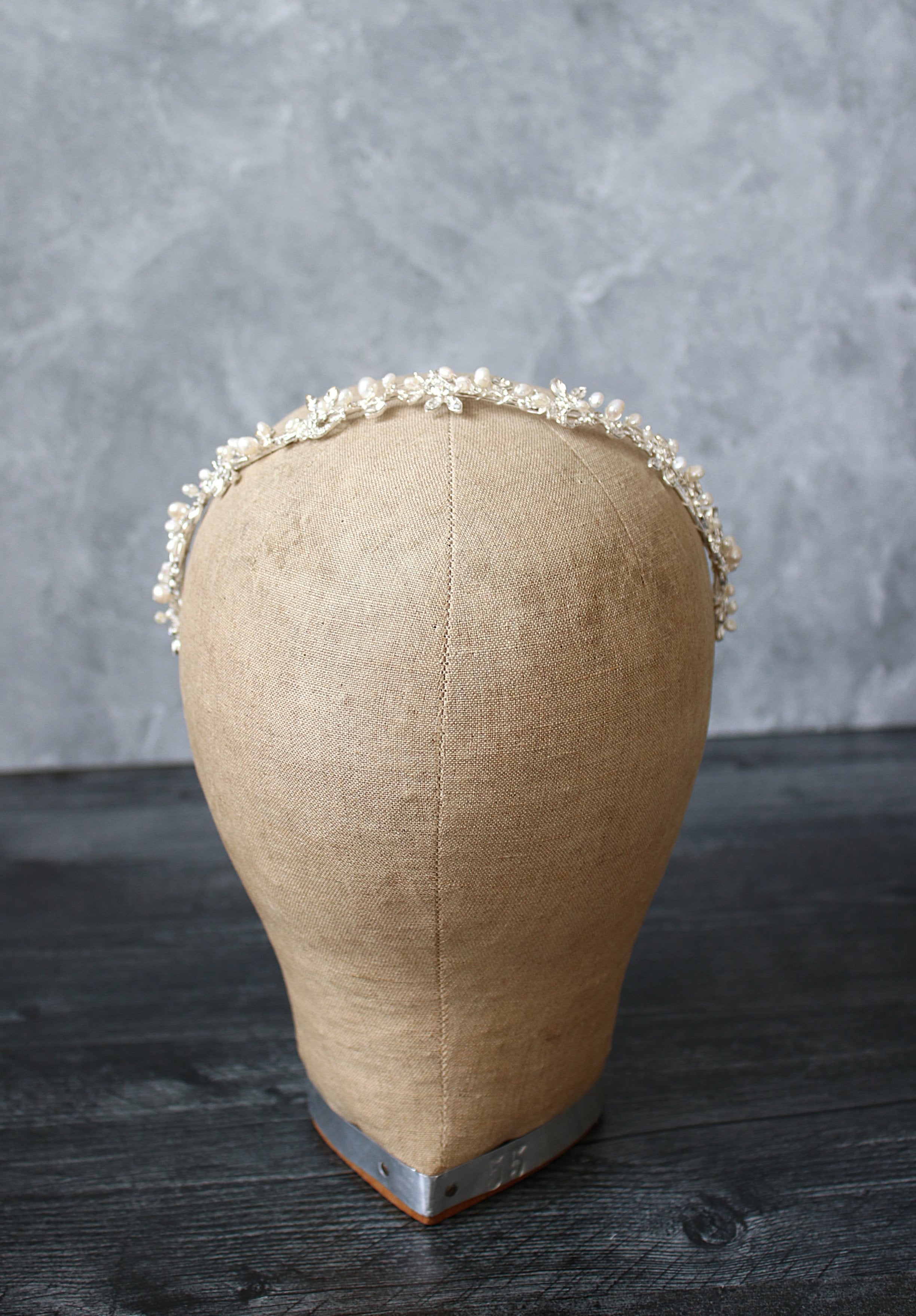 Headpieces ABIGAIL Freshwater Pearl Bridal Crystal Headband