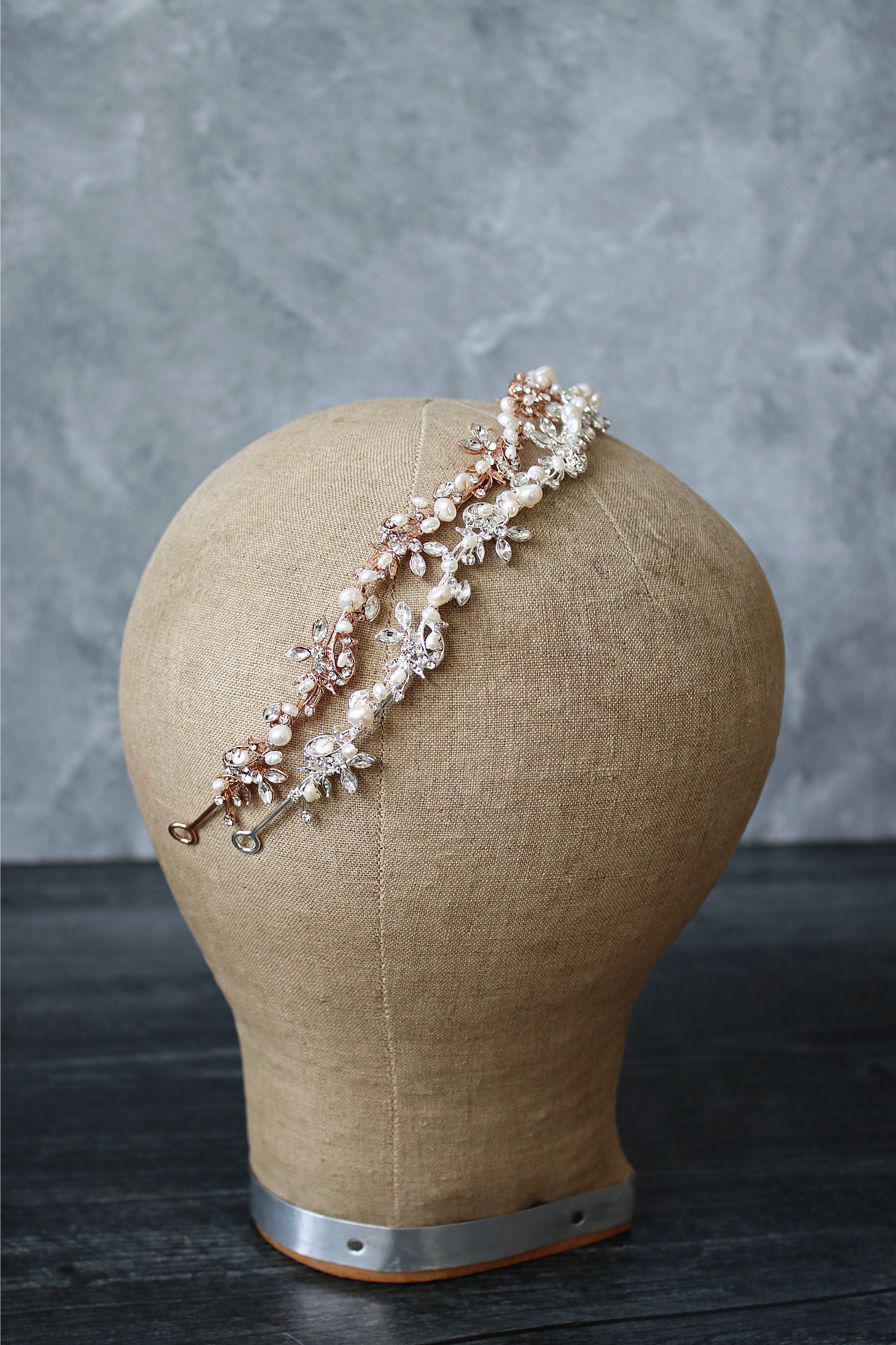 Headpieces ABIGAIL Freshwater Pearl Bridal Crystal Headband
