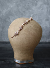 Pearl Headpiece ABIGAIL Silver Freshwater Pearl Bridal Crystal Headband  | EDEN LUXE Bridal