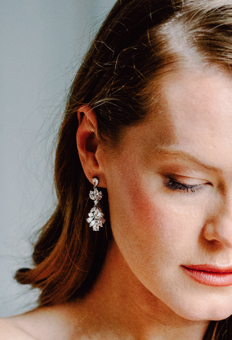 FELICITY Simulated Diamond Wedding Earrings