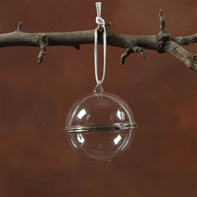 Glass Keepsake Box Ornament - Sphere