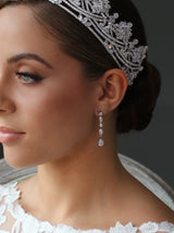 GISELLE Simulated Diamond Necklace and Earrings Set