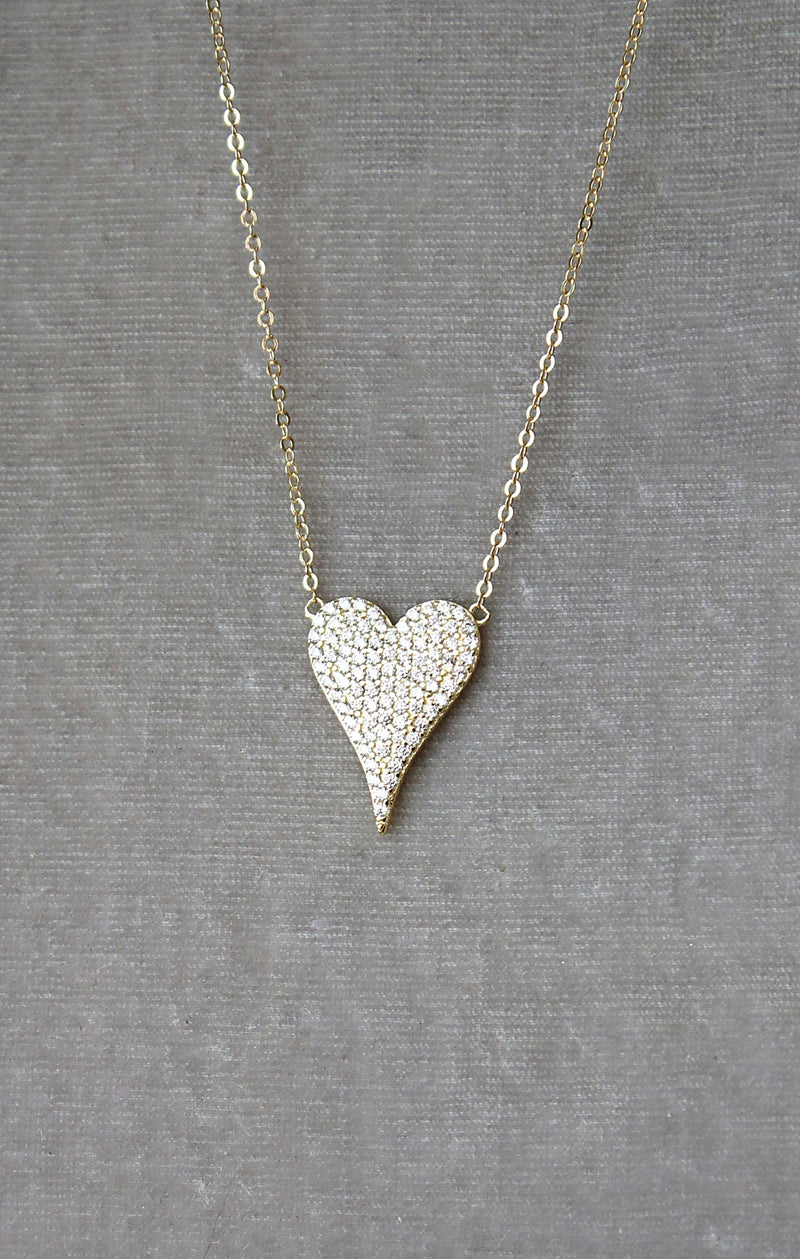 Gold Heart Necklace  | EDEN LUXE Bridal