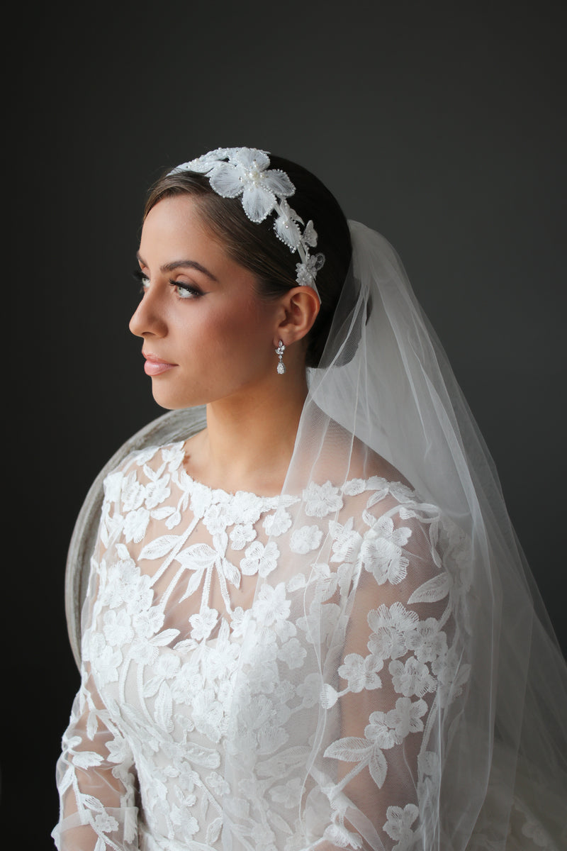 Wedding headband and matching veil | EDEN LUXE Bridal