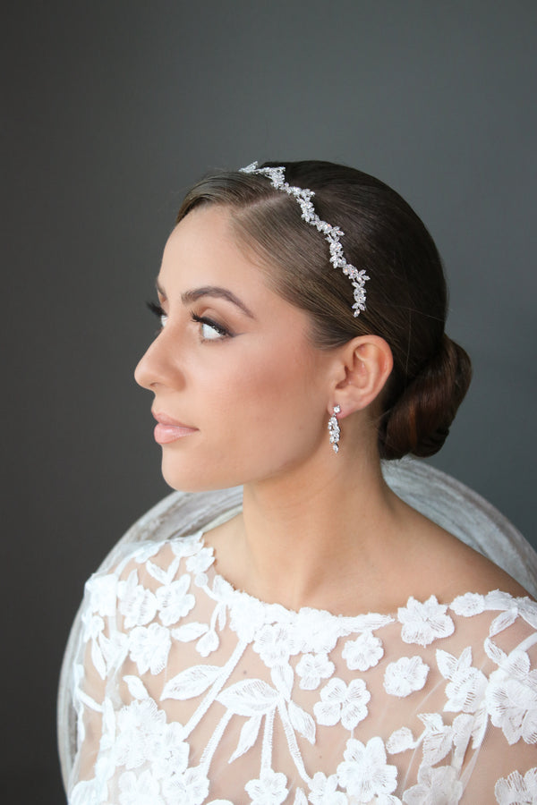 Thin bridal headband | EDEN LUXE Bridal