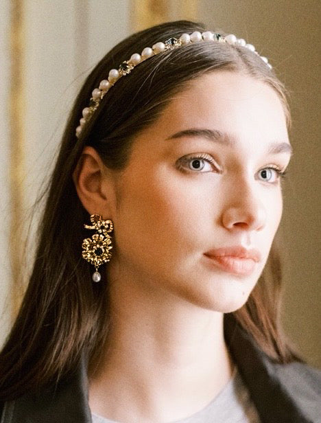 SOPHIE Freshwater Pearl Antique Inspired Earrings - EDEN LUXE Everyday