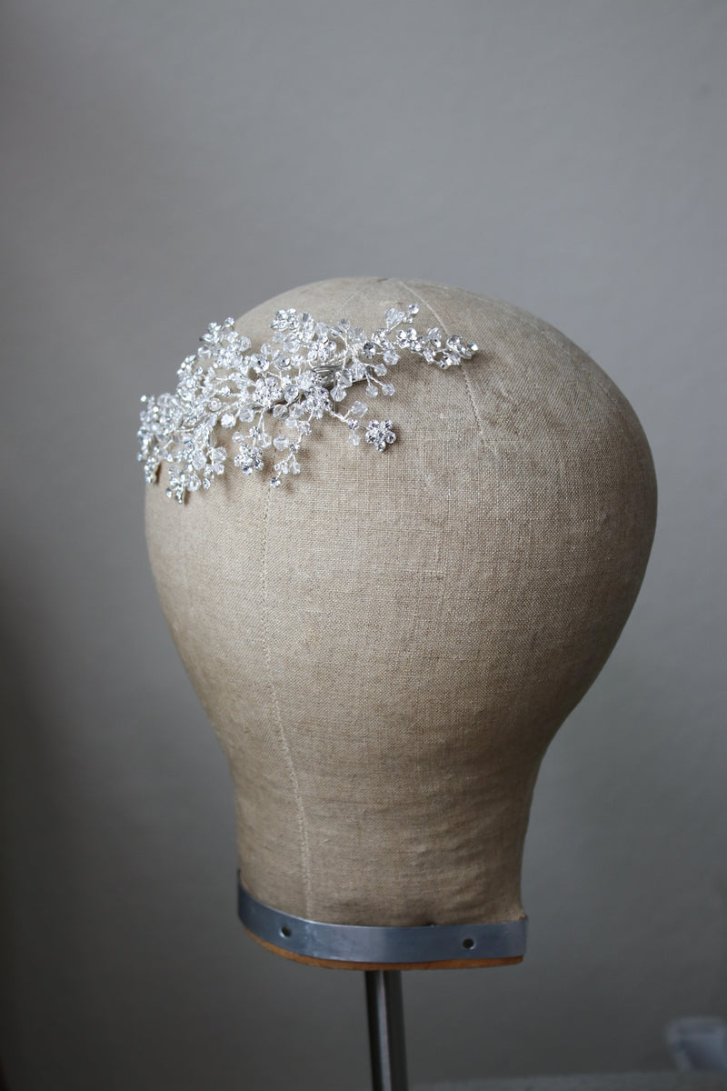 Melody Crystal Side Hair Clip | EDEN LUXE Bridal