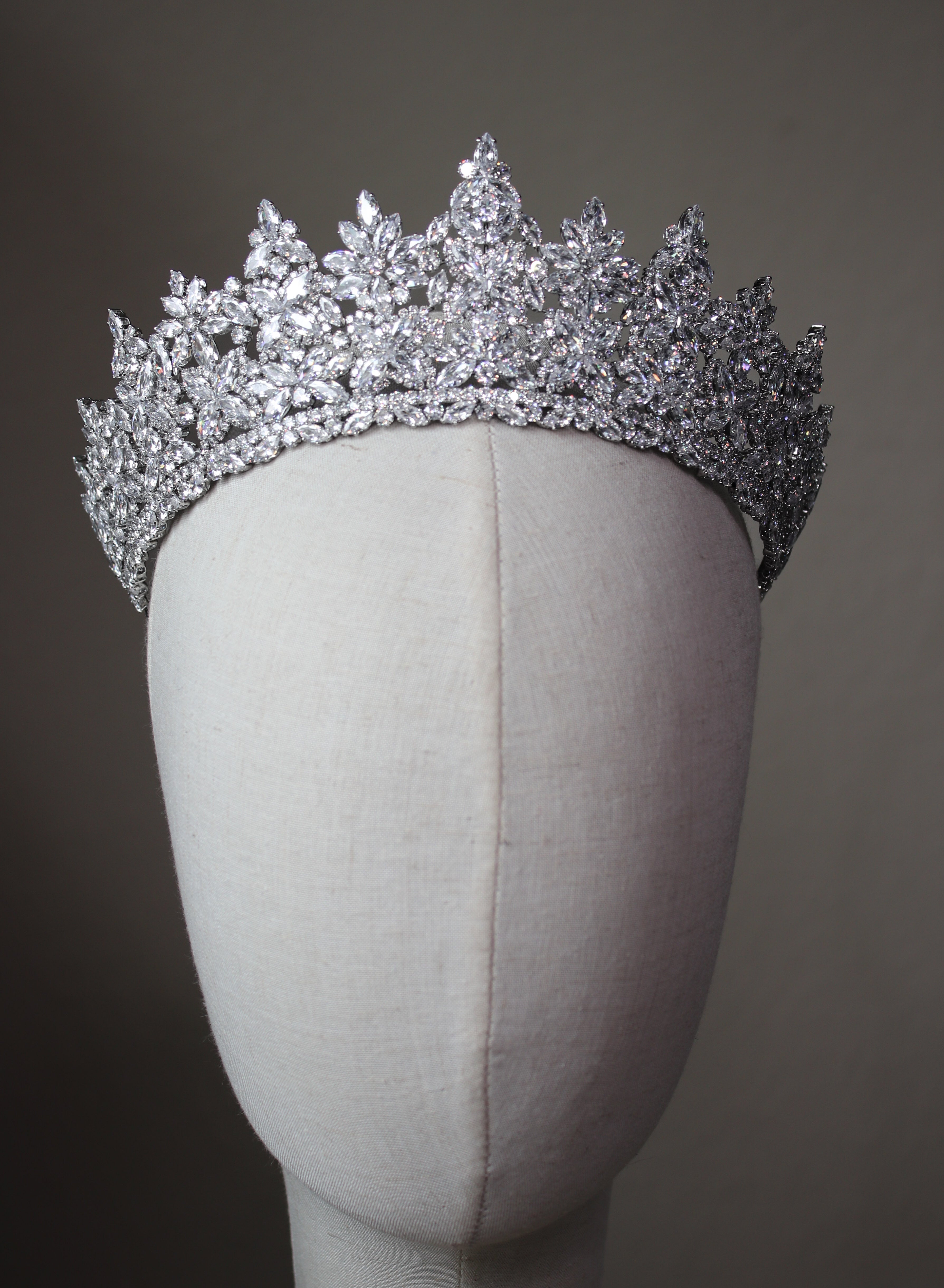 Statement Crown Simulated Diamond Crown CIERRA | EDEN LUXE Bridal