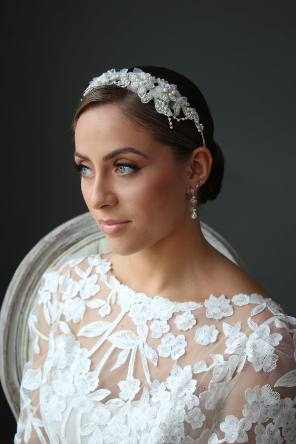 Headpiece with Flowers for Bride | EDEN LUXE Bridal