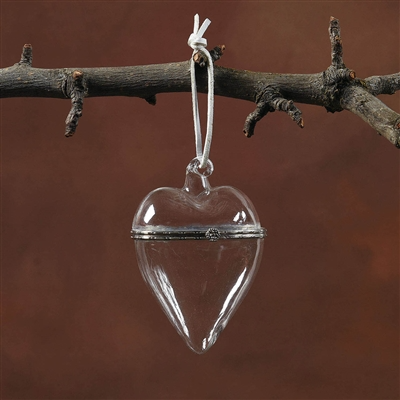 Glass Keepsake Box Ornament - Heart