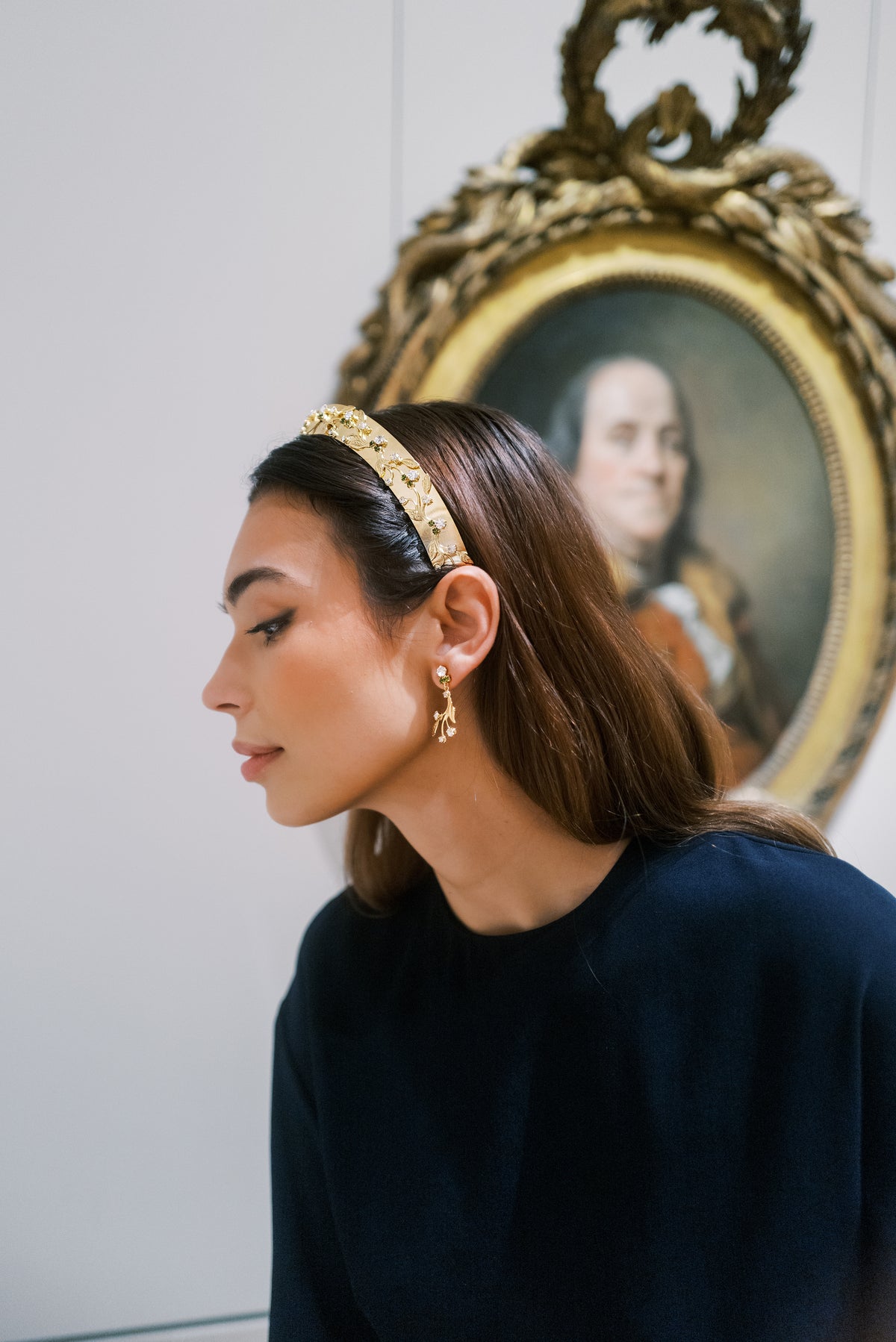 WHEATLEY Halo Everyday Tiara™ – 14k Gold Plated Swarovski Crystal Vine Headband, Sophie Kaye x EDEN LUXE Everyday