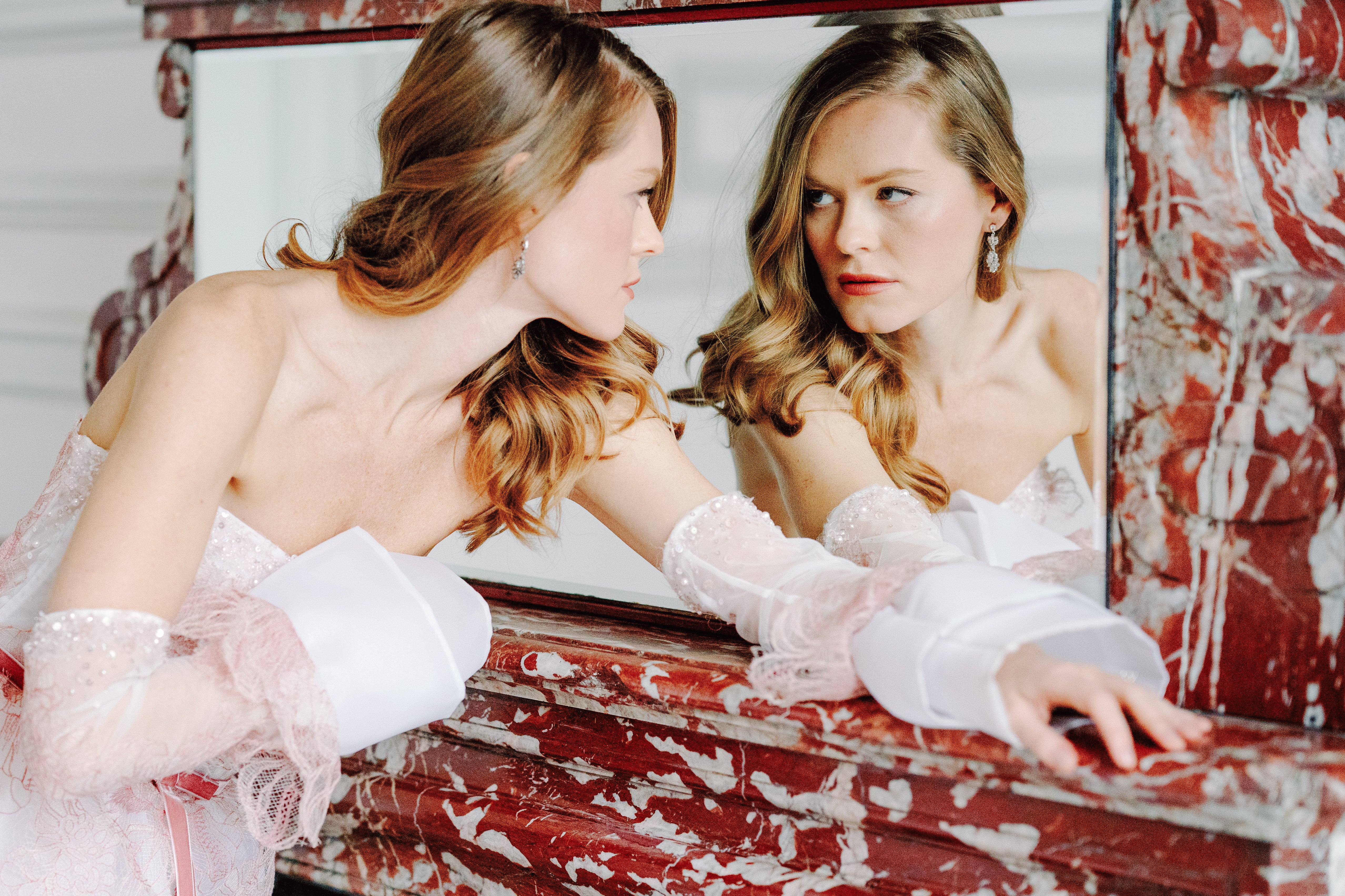Drop Earrings on a Bride | EDEN LUXE Bridal 