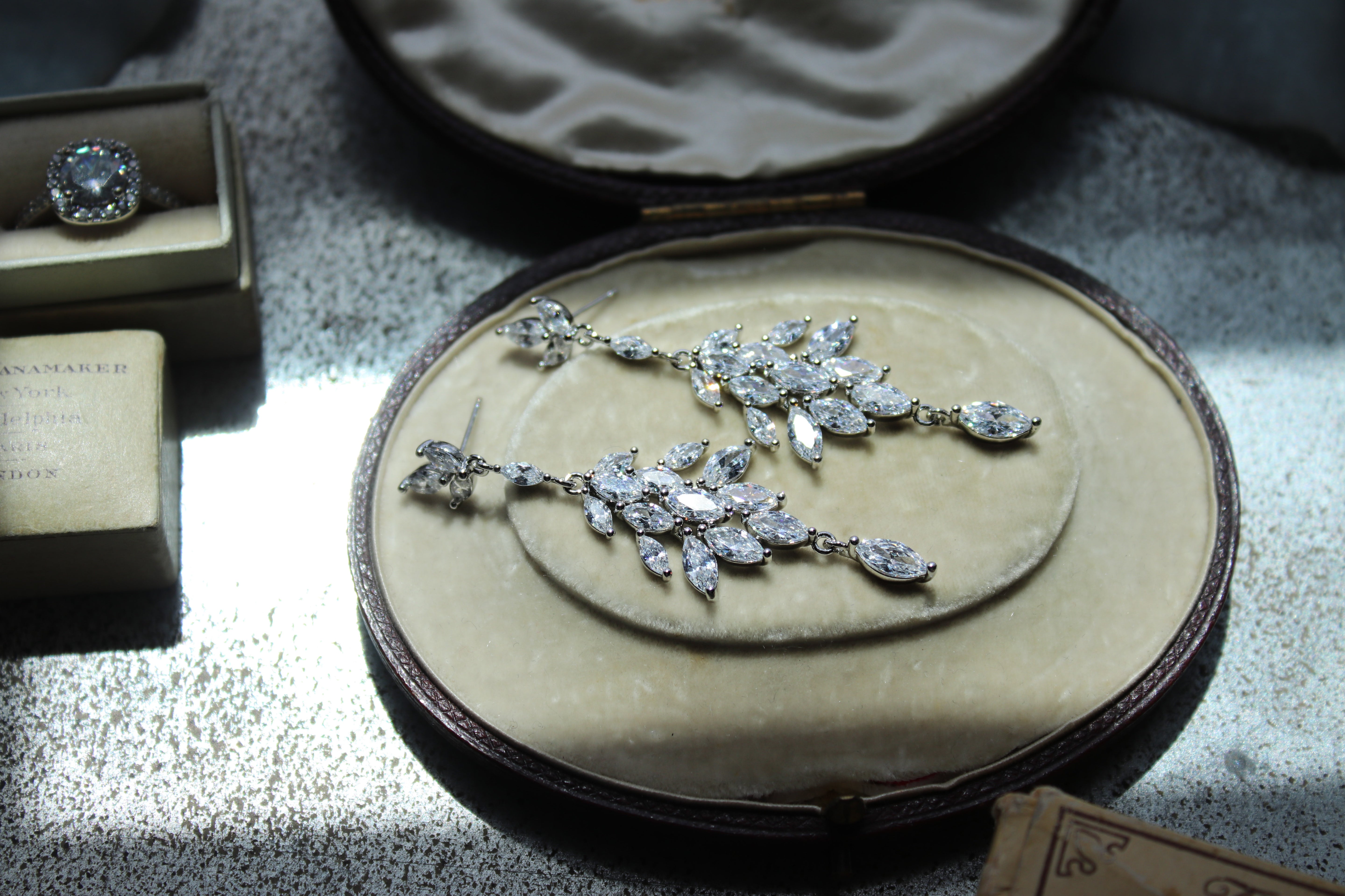 Simulated Diamond Statement Earrings | EDEN LUXE Bridal 
