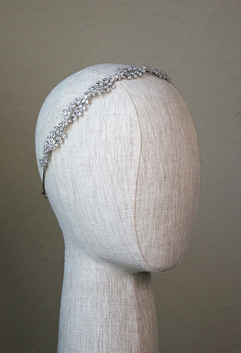 AMBROSE Simulated Diamond Headband Tiara