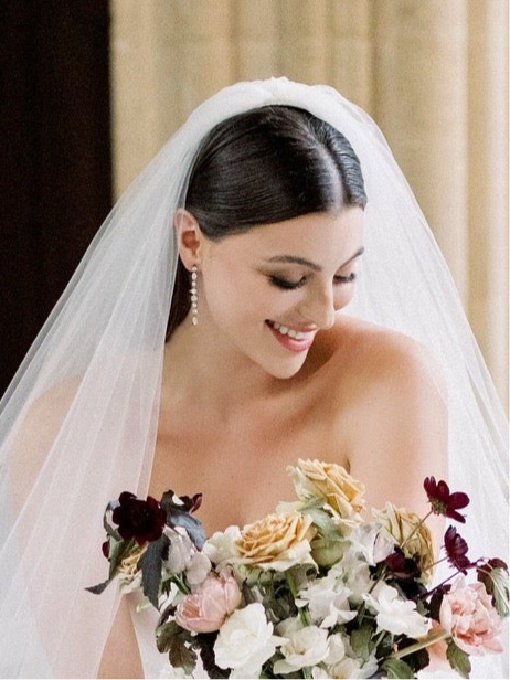 Bridal Long Earrings on Bride | EDEN LUXE Bridal 