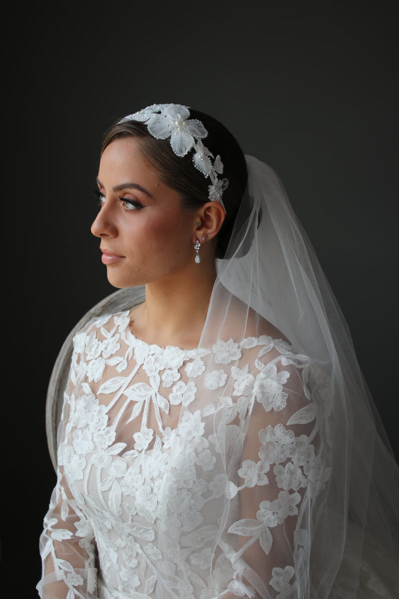 Bridal Headpiece and a matching Veil | EDEN LUXE Bridal