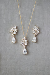 BELLA Bridal Drop Earrings and Necklace Set