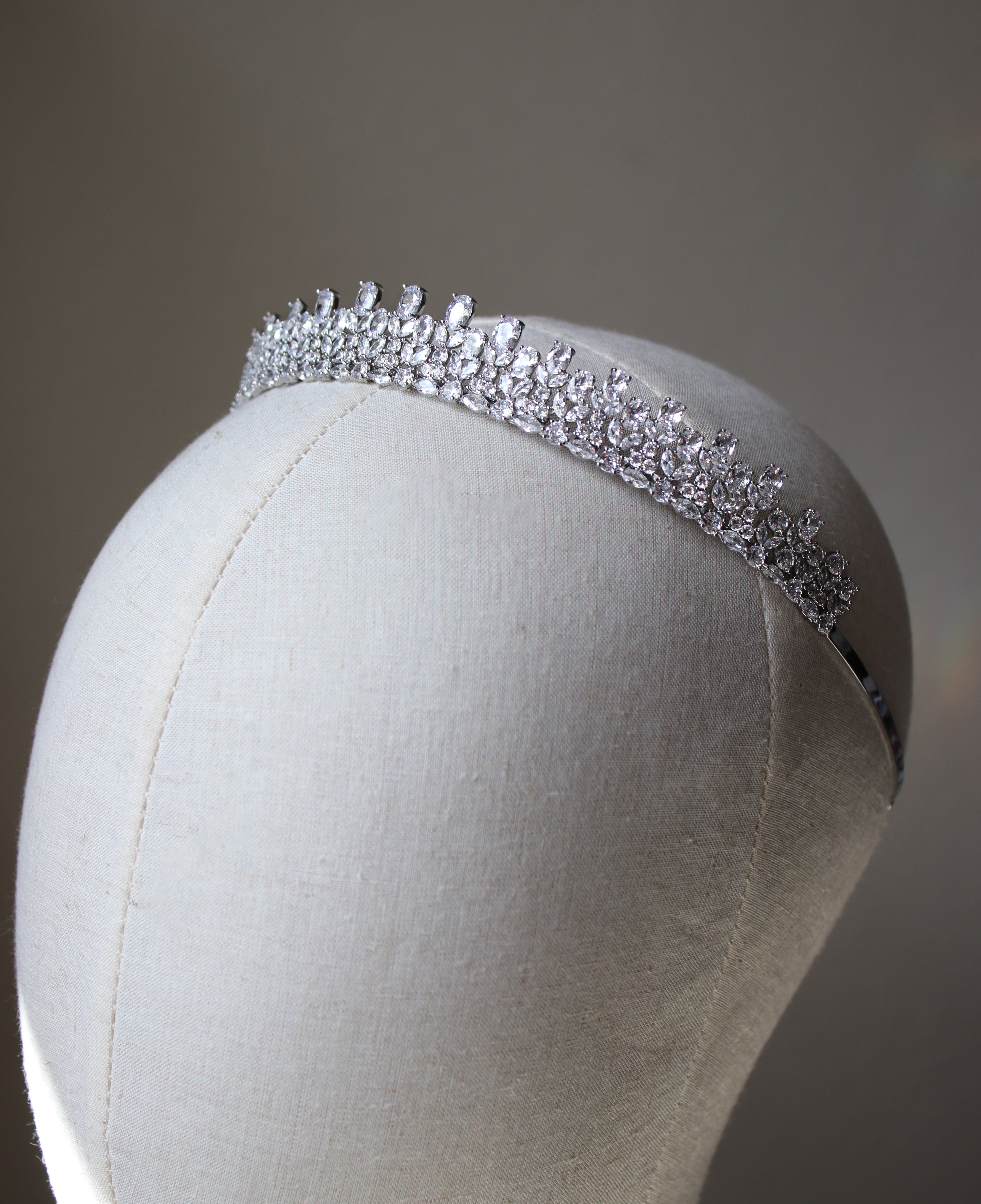 Bridal Tiara on mannequin head | EDEN LUXE Bridal 