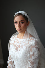 BRITTANY Floral Cathedral Wedding Veil