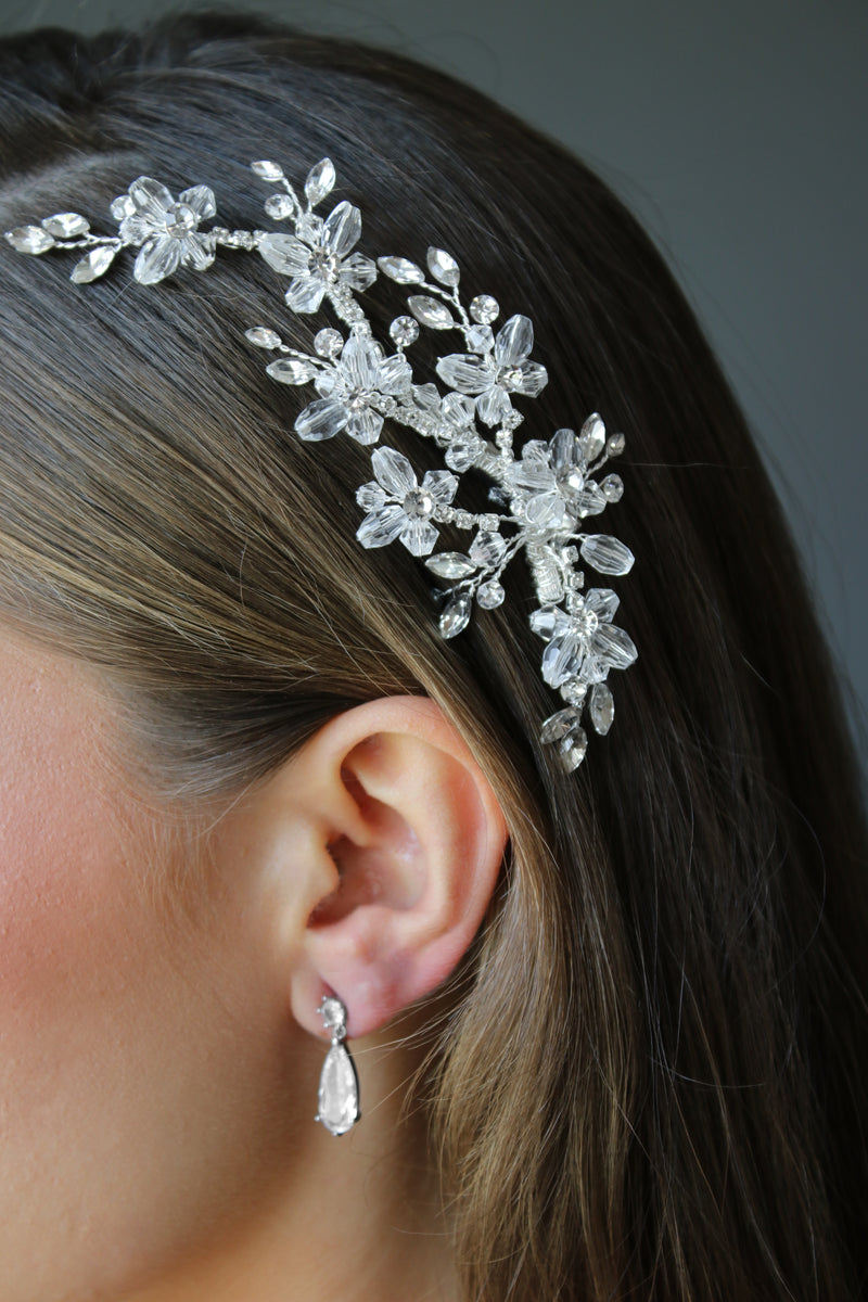 Clear Crystal Bridal headpiece | EDEN LUXE Bridal