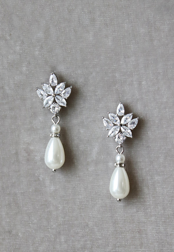 Fine Real Pearl Diamond Earrings - Jaipur Jewels