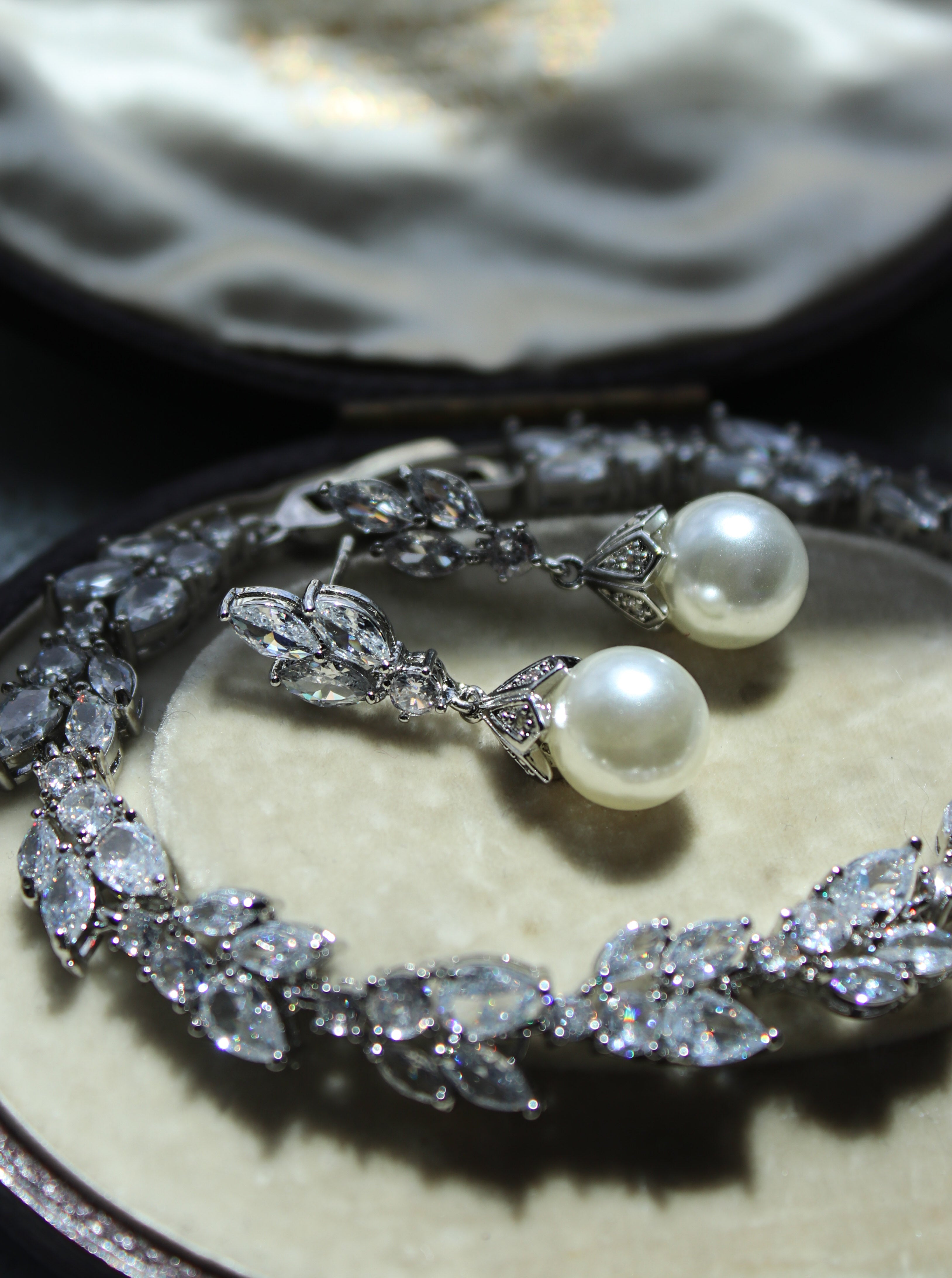Freya Pearl Drop Earrings – luminous round pearl drop bridal earrings by EDEN LUXE Bridal