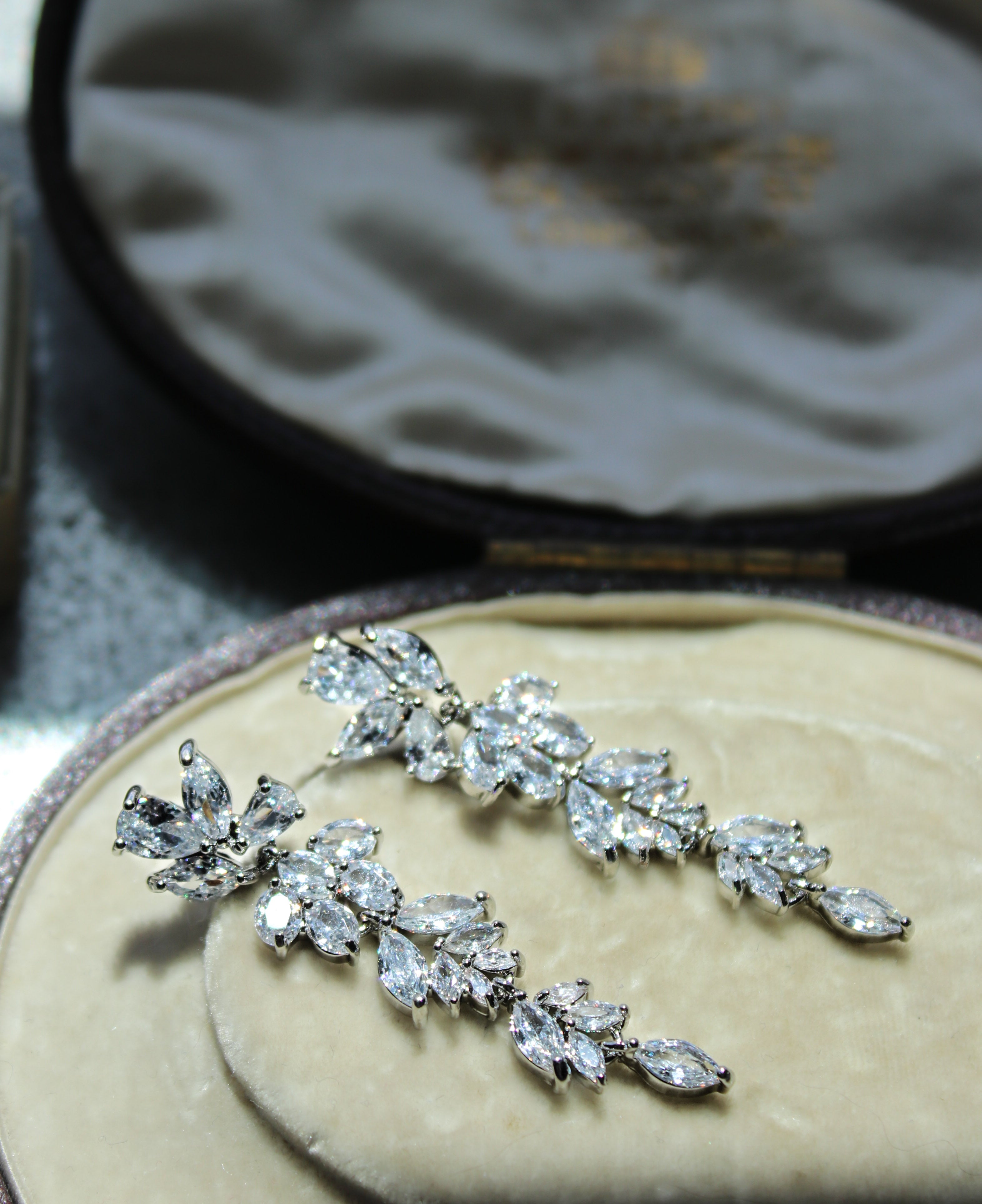 Long Drop Earrings for Bride | EDEN LUXE Bridal 