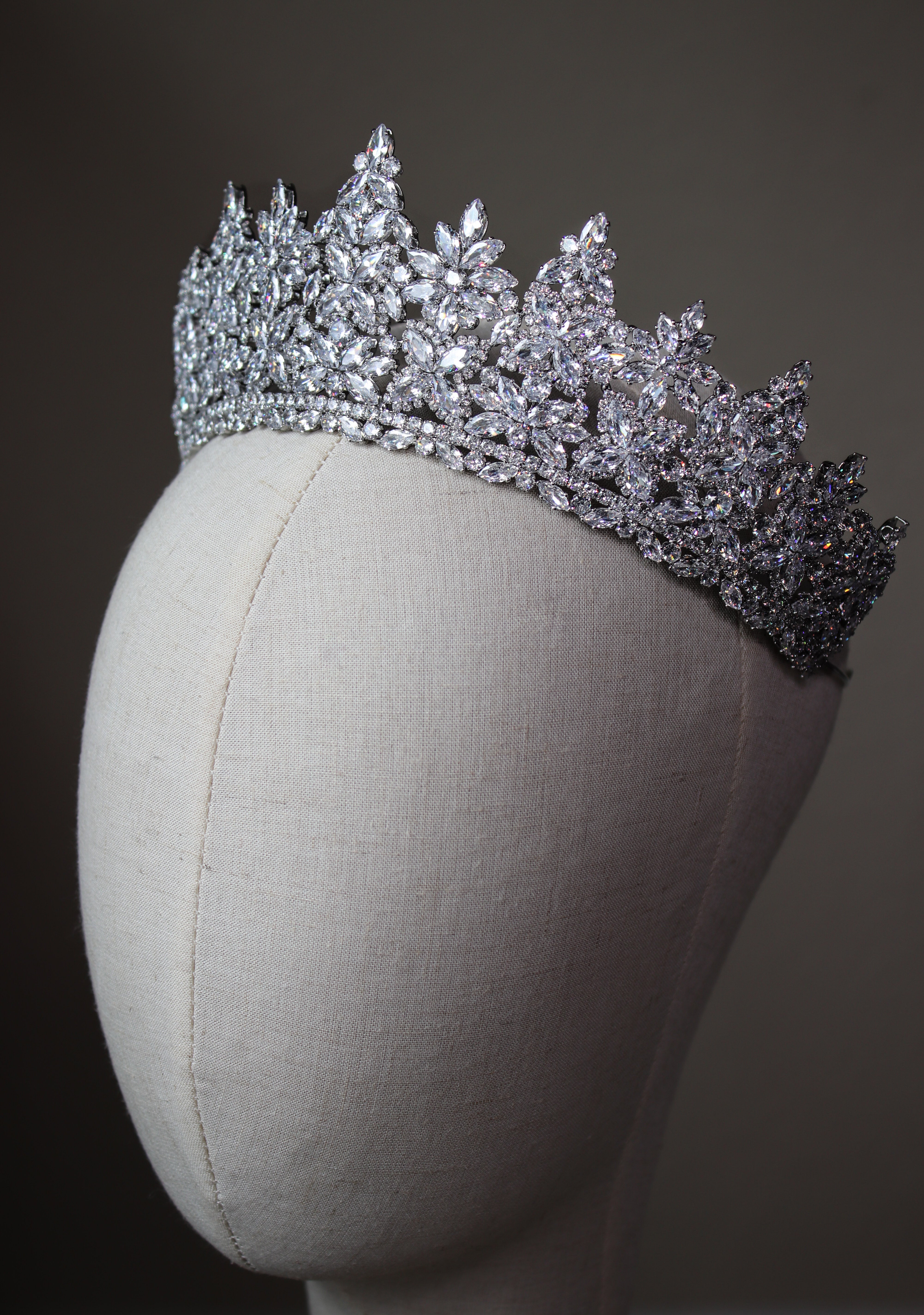 Luxury Statement Crown Simulated Diamond Crown CIERRA | EDEN LUXE Bridal