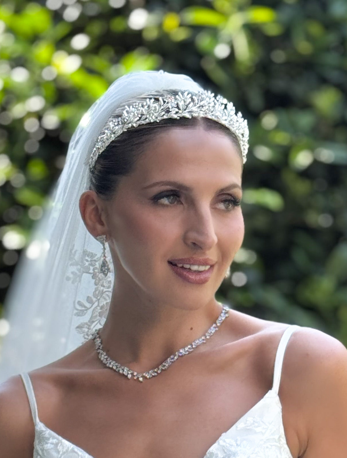Bride wearing Pearl and Crystal tiara - ARDEN Tiara | EDEN LUXE Bridal
Hair Accessories for Brides 