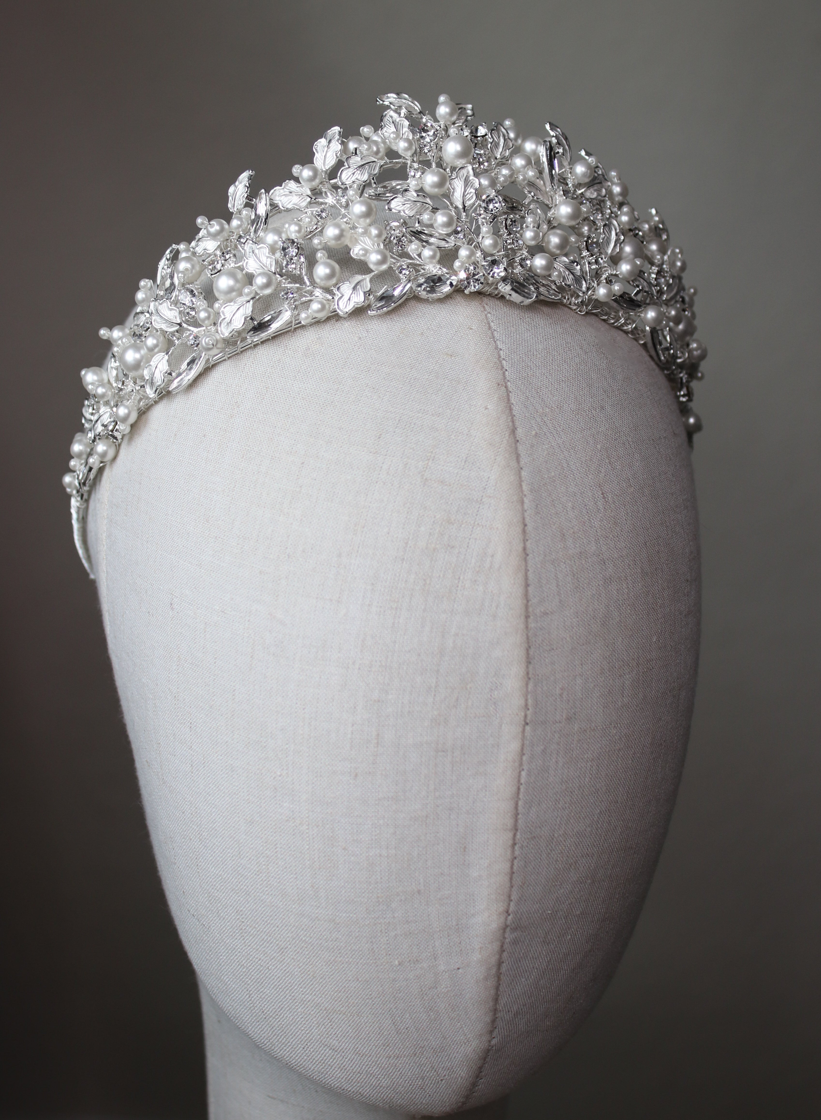 Silver Oak Leaf Tiara | EDEN LUXE Bridal 