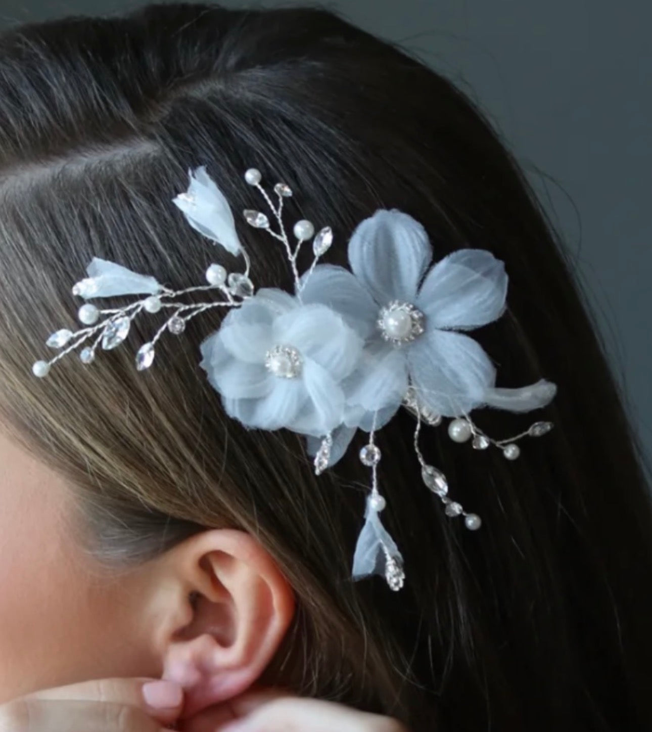 Amanda Silver Hairclip | EDEN LUXE Bridal