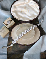 GIGI Simulated Diamond and Pearl Bridal Bracelet