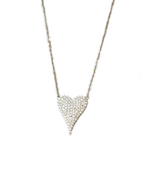 Pave Heart Necklace in Gold | EDEN LUXE Bridal