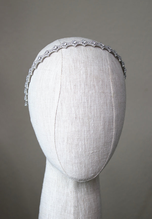 HUDSON Simulated Diamond Headband Tiara