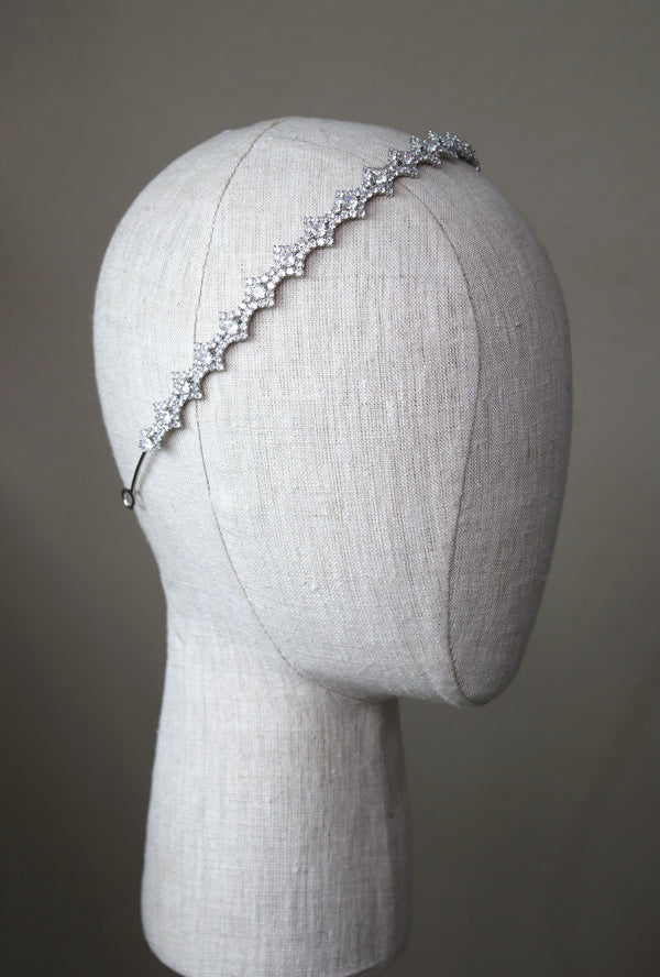HUDSON Simulated Diamond Headband Tiara