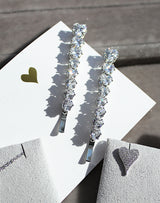 CLAIRE Simulated Diamond Heart Hairpins