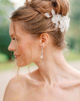 HOPE Smoked Leaf and Austrian Crystal Bridal Comb