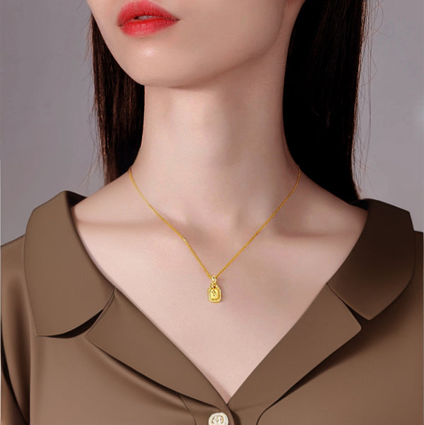 STARRY NIGHT Gold and Simulated Diamond Necklace