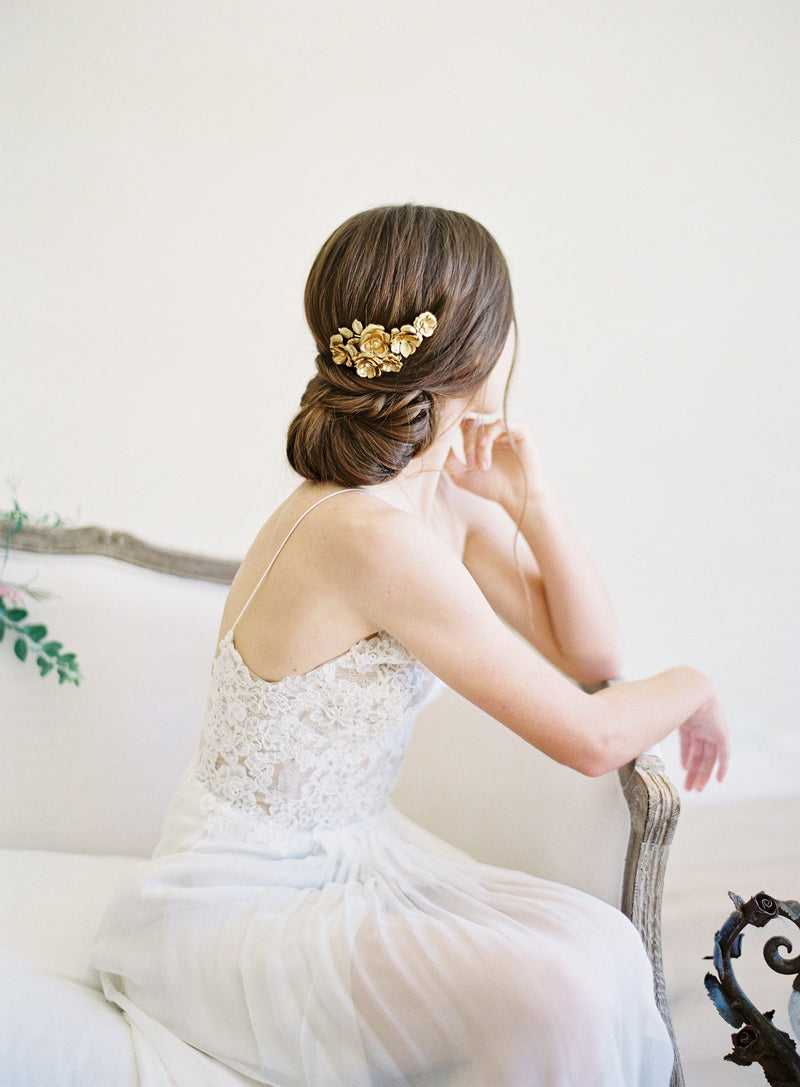 Gilded Rose Bridal Hair Combs  