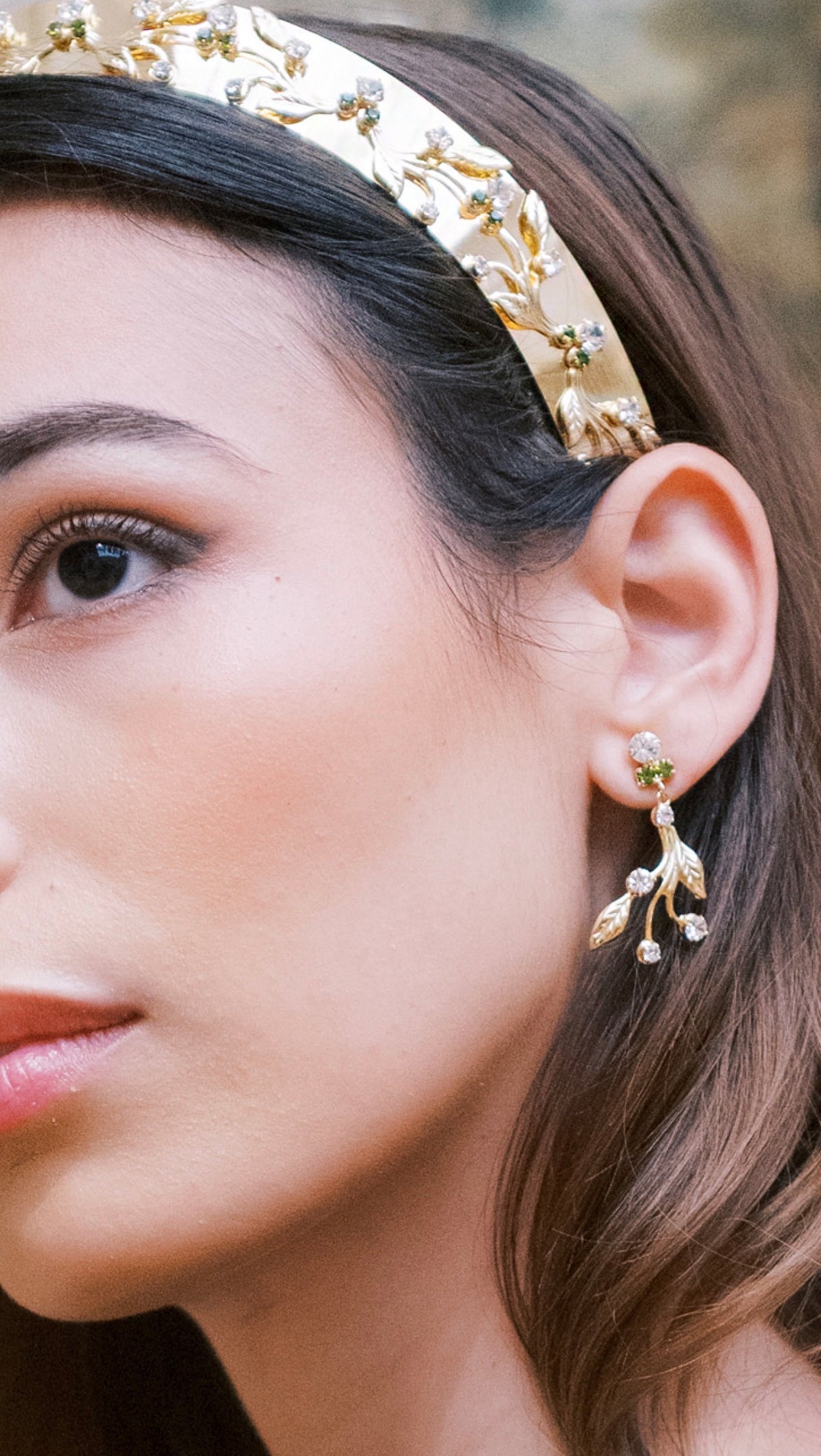 WHEATLEY Halo Everyday Tiara™ – 14k Gold Plated Swarovski Crystal Vine Headband, Sophie Kaye x EDEN LUXE Everyday