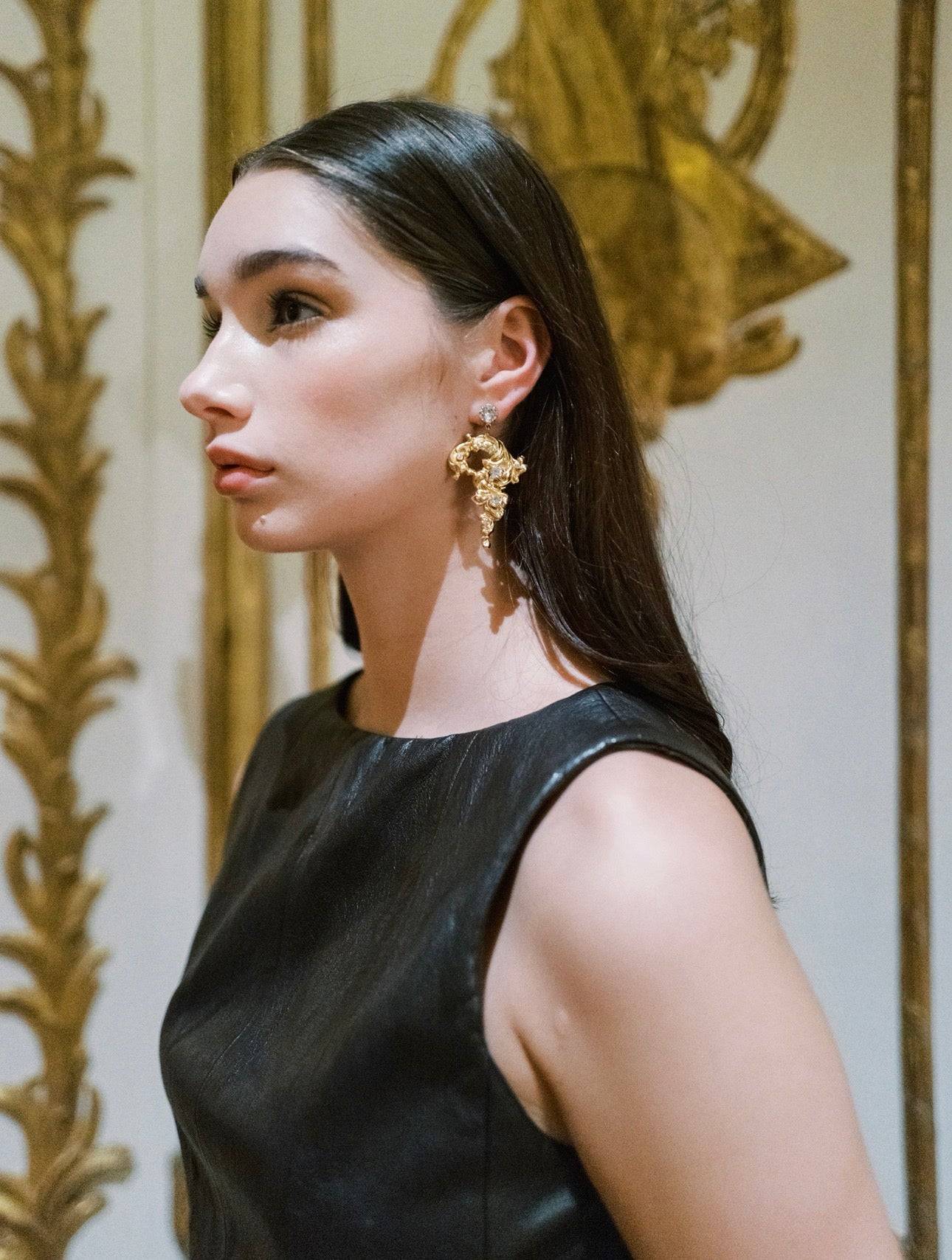 VICTORIA Baroque Statement Earrings - EDEN LUXE Everyday